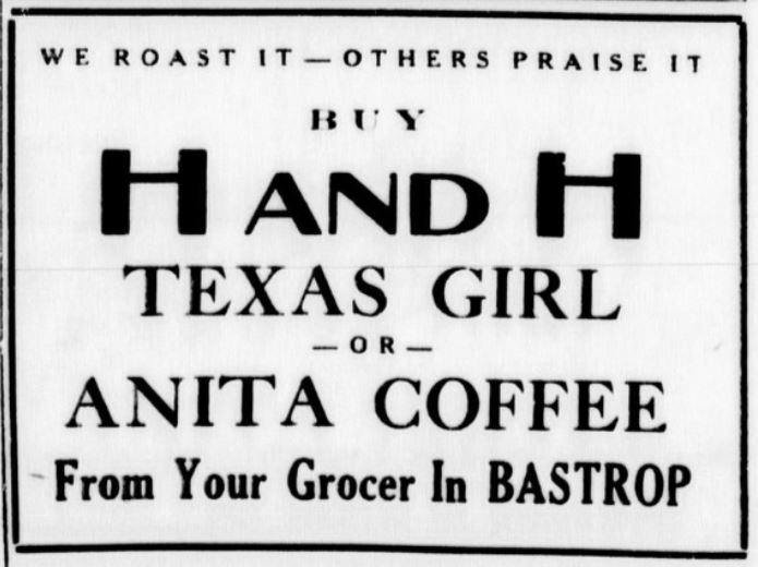 1937 Sept 2 Bastrop Advertiser H and H Anita Coffee